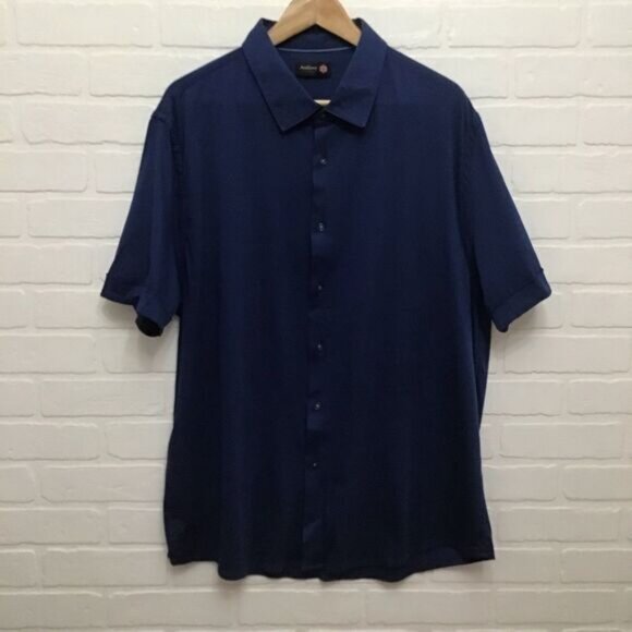 ANTHONY of London blue 100% cotton sleeveless button down shirt 3XL - Picture 14 of 14